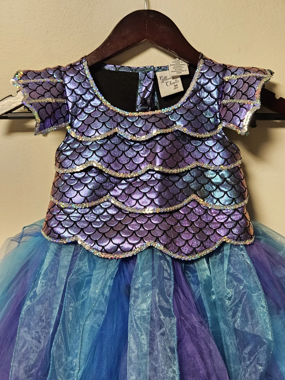 Mermaid Tutu Costume Dress - Purple & Blue Size 4
